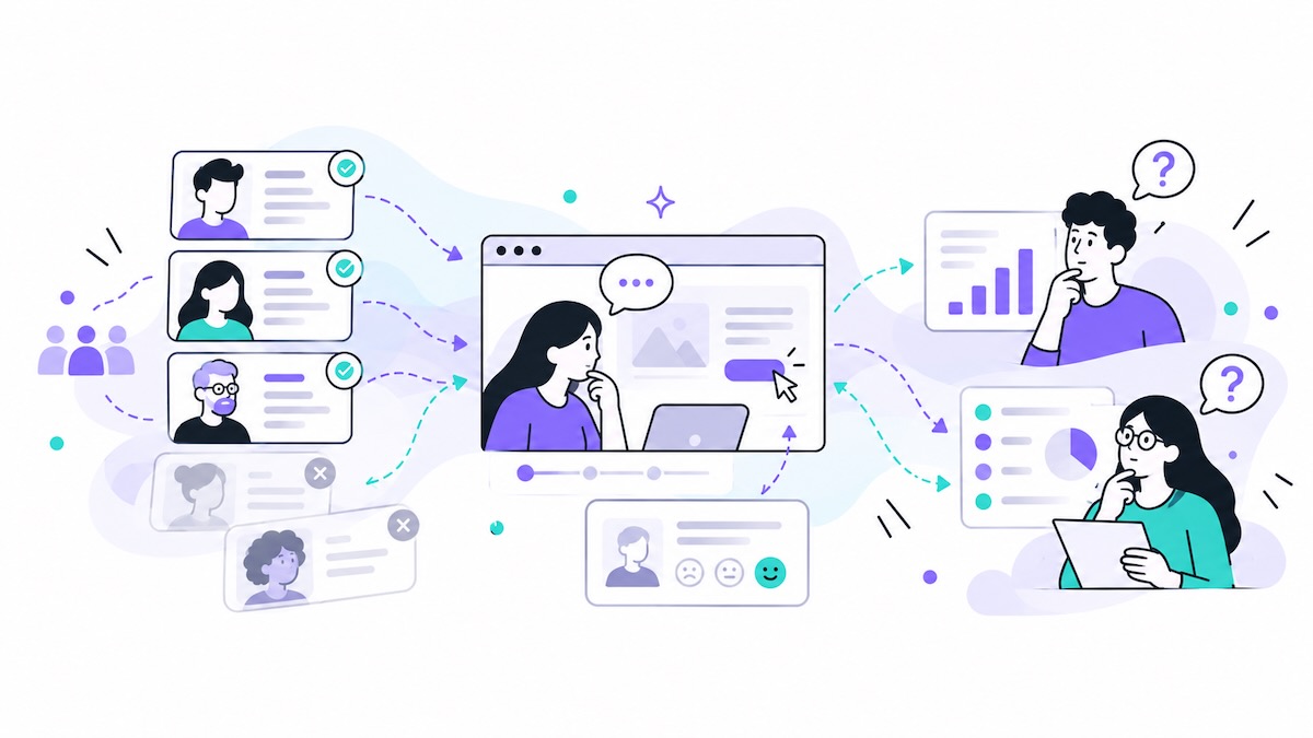 user research bias across participant recruitment, usability testing, feedback collection and analysis.